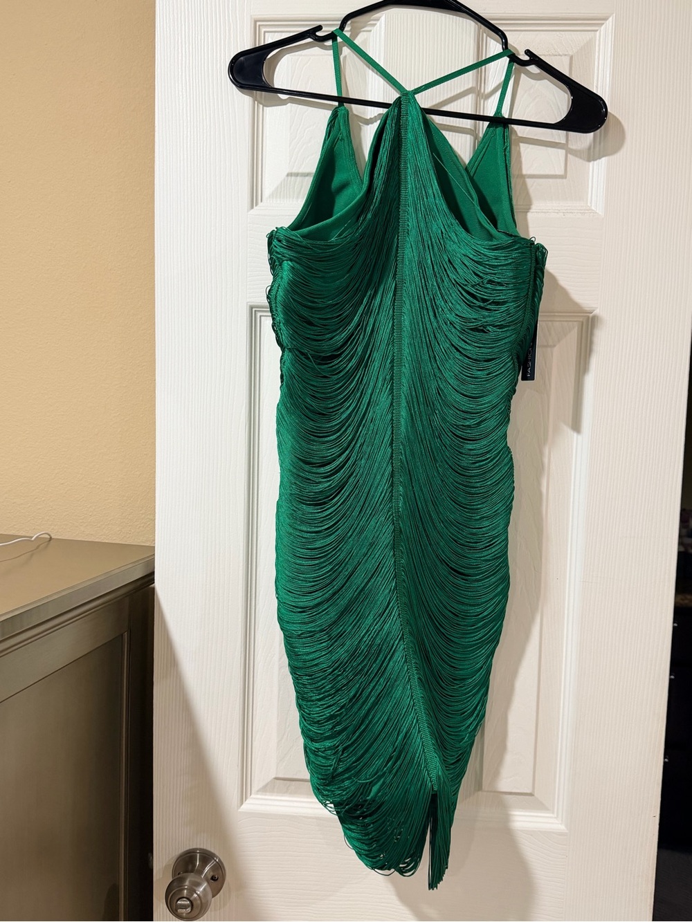 Green Fringe Cocktail Dress